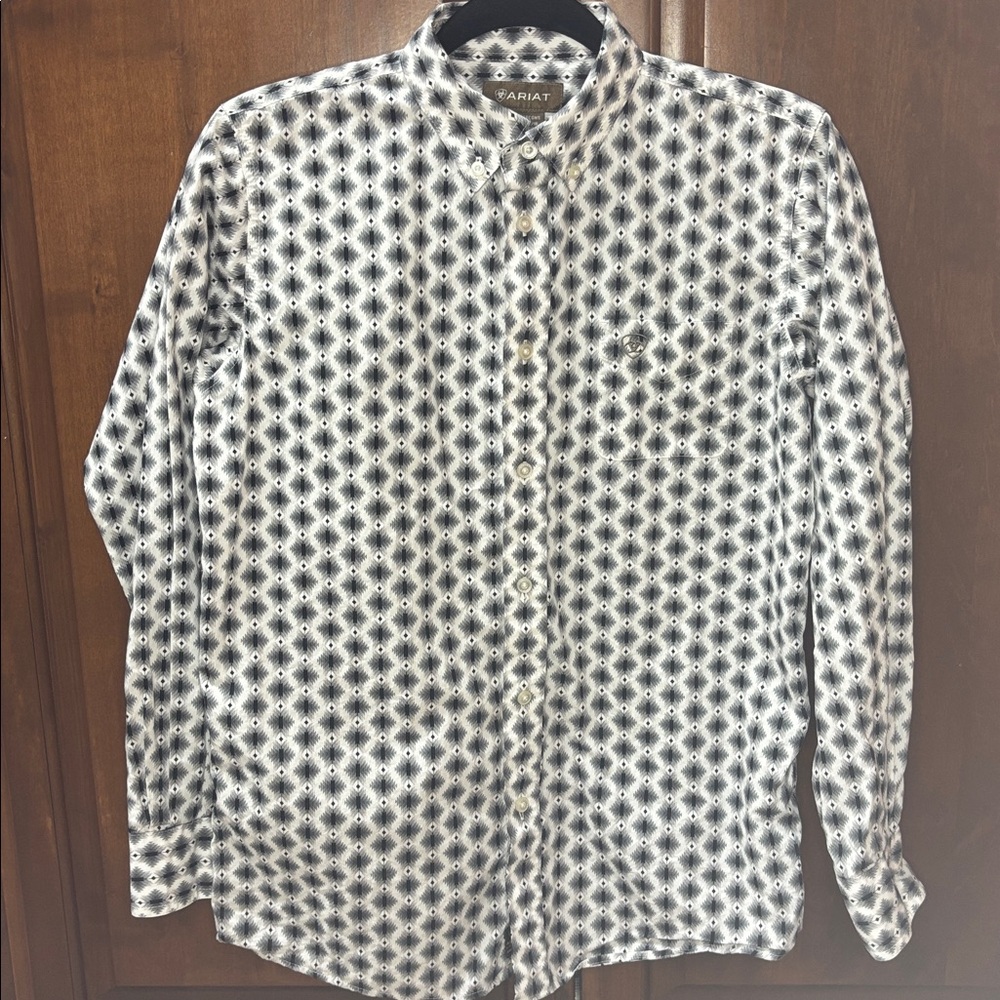 Boys Western Ariat  Aztec Button down Shirt size 18